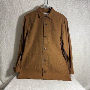 Sonoma Goods For Life Brown Cotton Button-Up Shirt Jacket S
